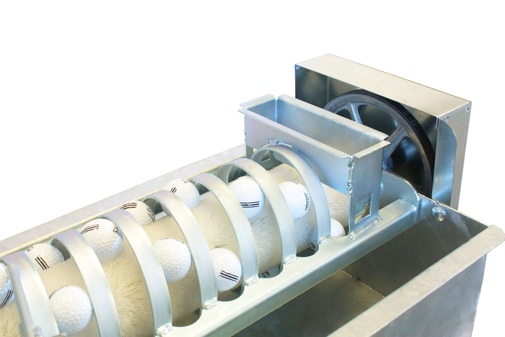 Twister 1 Golf Ball Washer open spiral design removes debris during cleaning cycle - Thrasher Golf